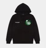 Men’s Trapstar Chain Script Hoodie Black / Green - Image 2