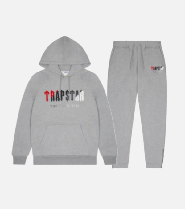 Trapstar Chenille Decoded Tracksuit GreyRed 3 2