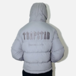 Trapstar Decoded Hooded Quilted Jacket Gray - Image 2