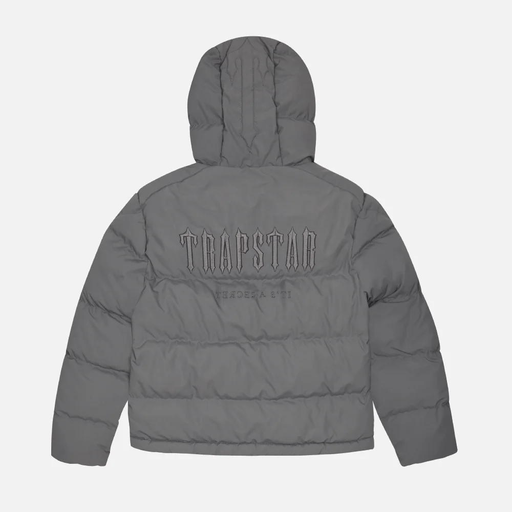 Trapstar-Decoded-Hooded-Quilted-Jacket-Gray-5.webp Trapstar Decoded Hooded Quilted Jacket Gray - Image 1