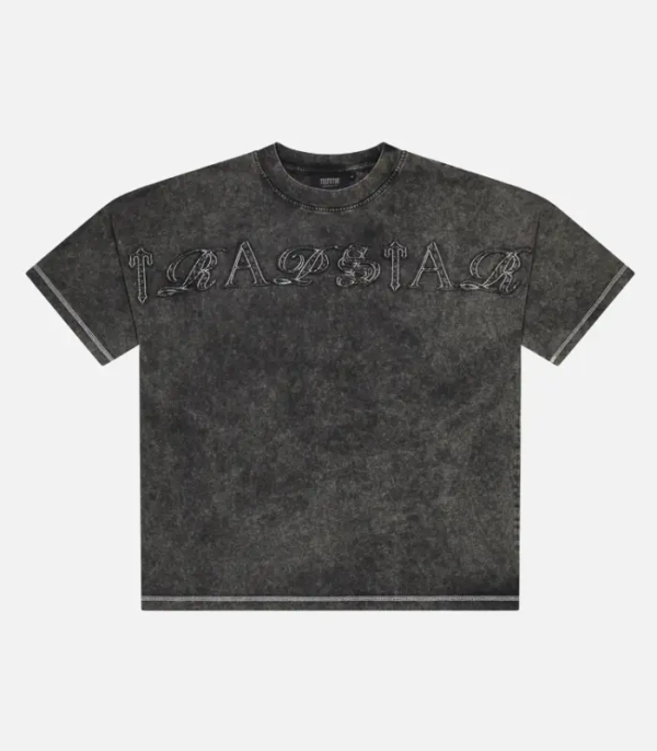 Trapstar Patchwork Script T Shirt Grey 2