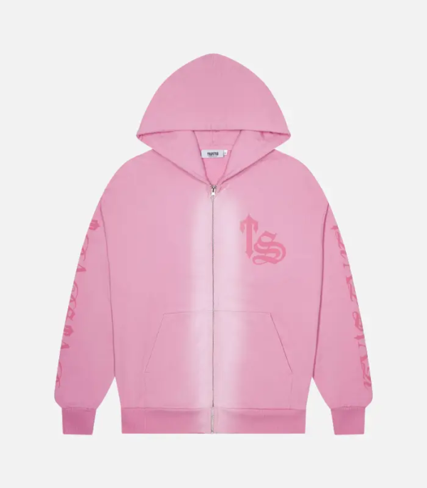 Trapstar Script Spray Hoodie Pink 2