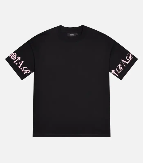 Trapstar Script T Shirt BlackPink 2