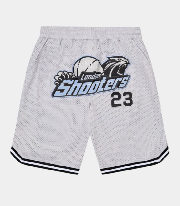 Trapstar Shooters SS23 Basketball Shorts GreyBlue 2