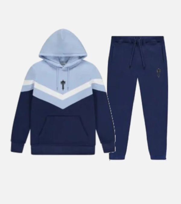 Trapstar V Stripe Tracksuit Navy Blue 3